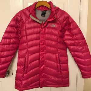 The North Face Transit Parka jacket Large girls 14 Pink